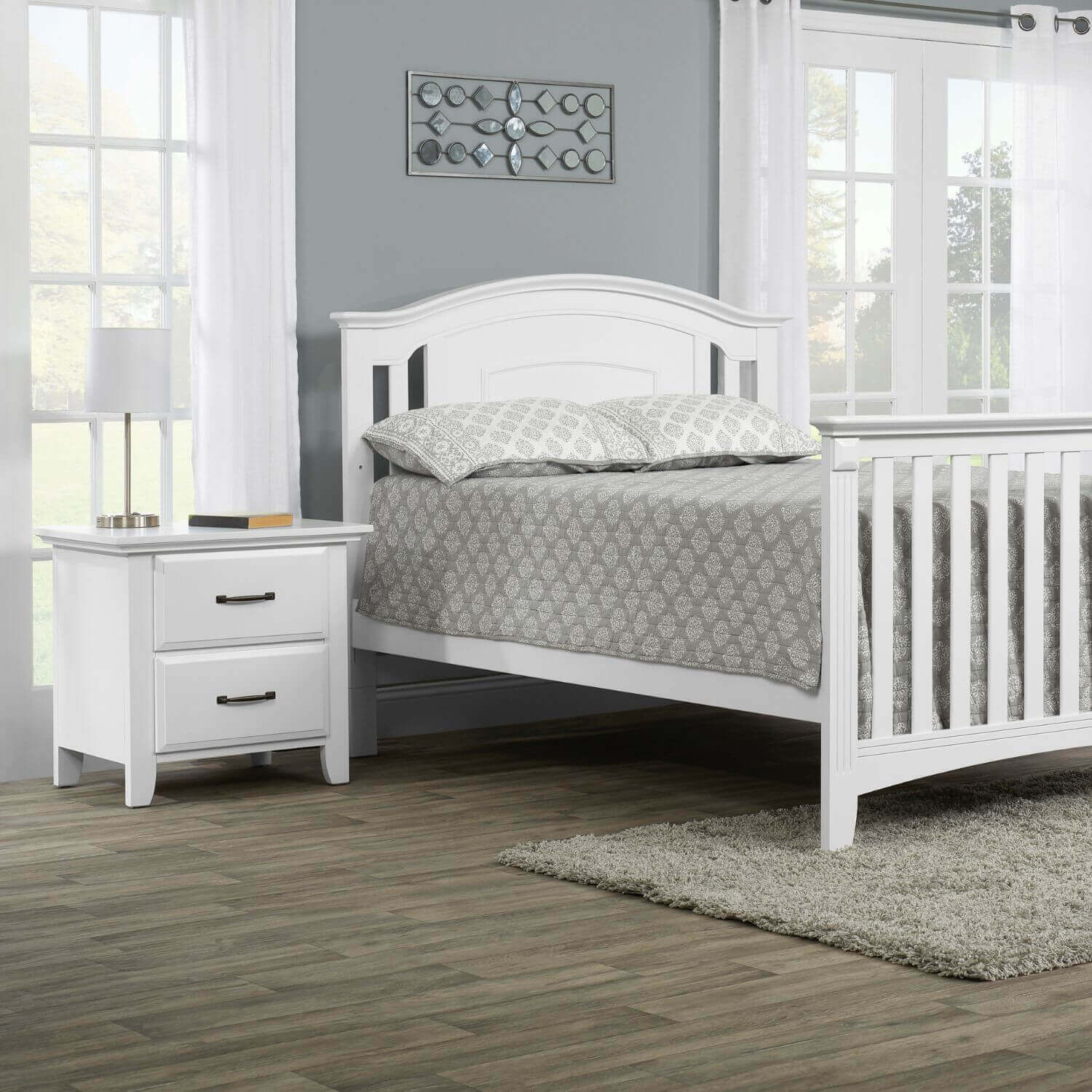 Oxford Baby Willowbrook 2-Drawer Nightstand | White