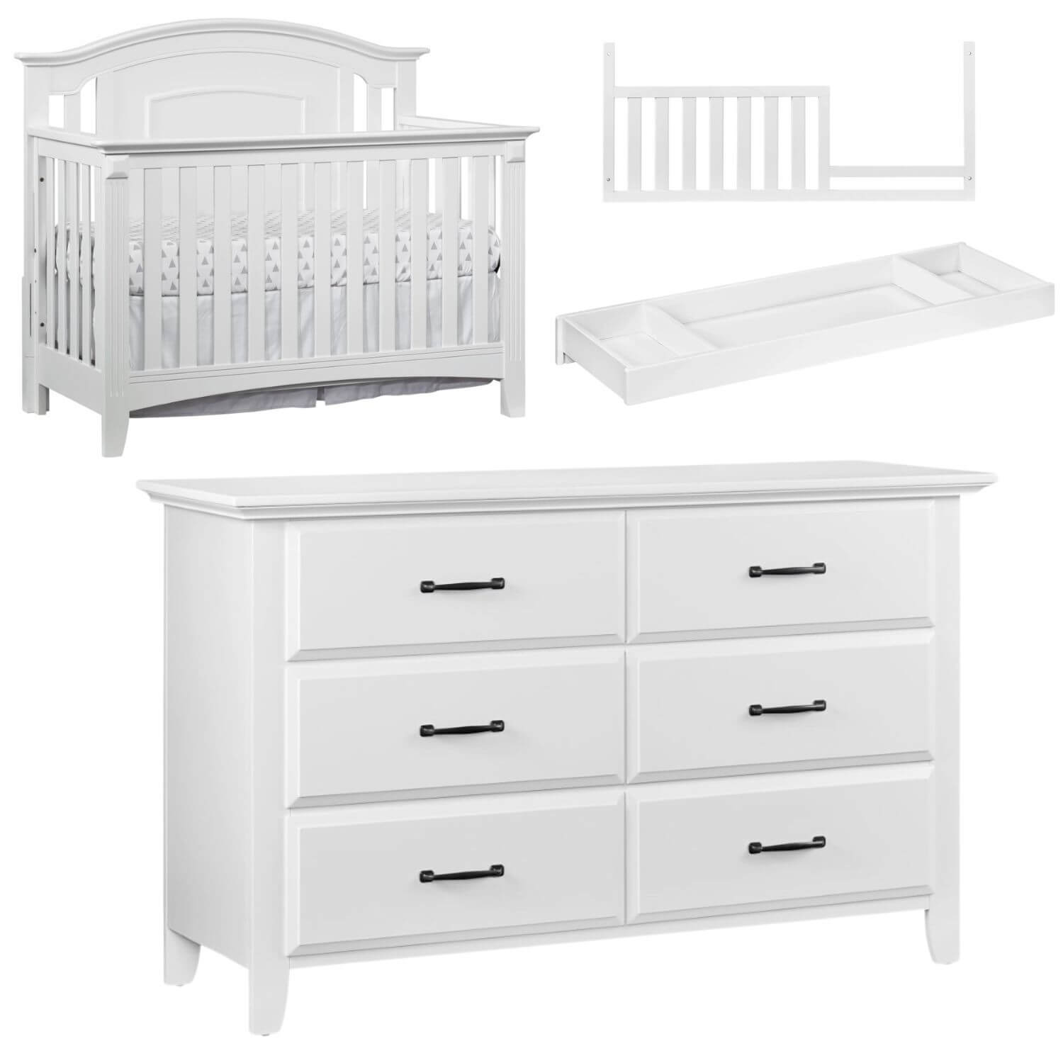 Willowbrook 4-Piece Nursery Set White