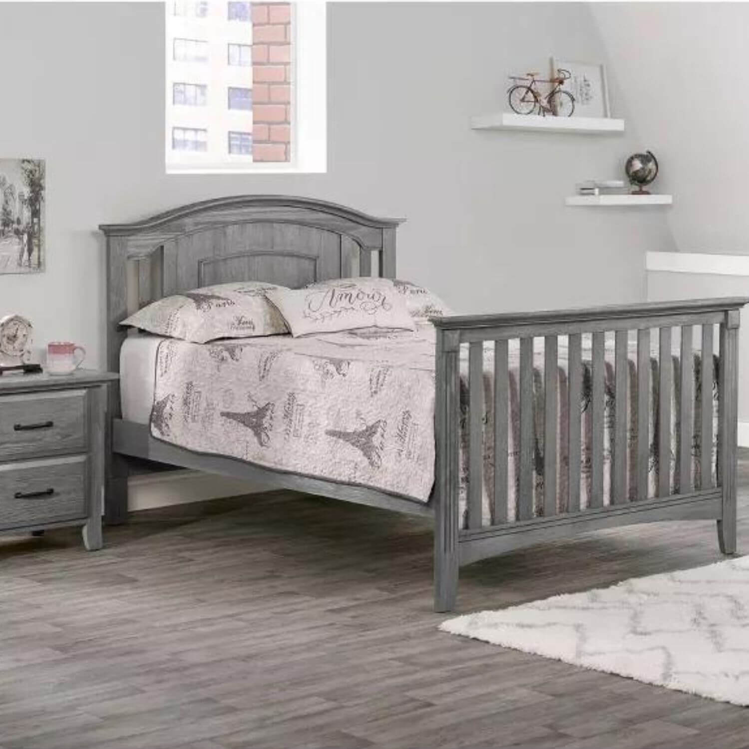 Oxford Baby Willowbrook 4-in-1 Convertible Crib | Graphite Gray