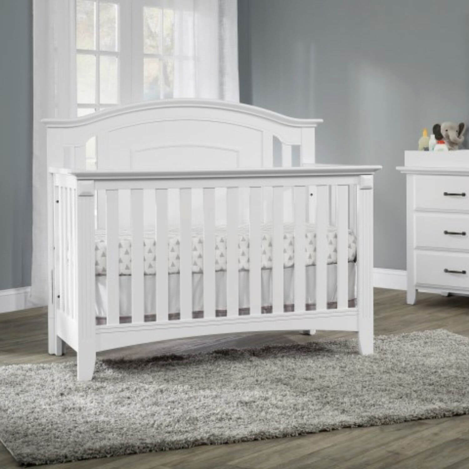 Oxford Baby Willowbrook 4-in-1 Convertible Crib | White