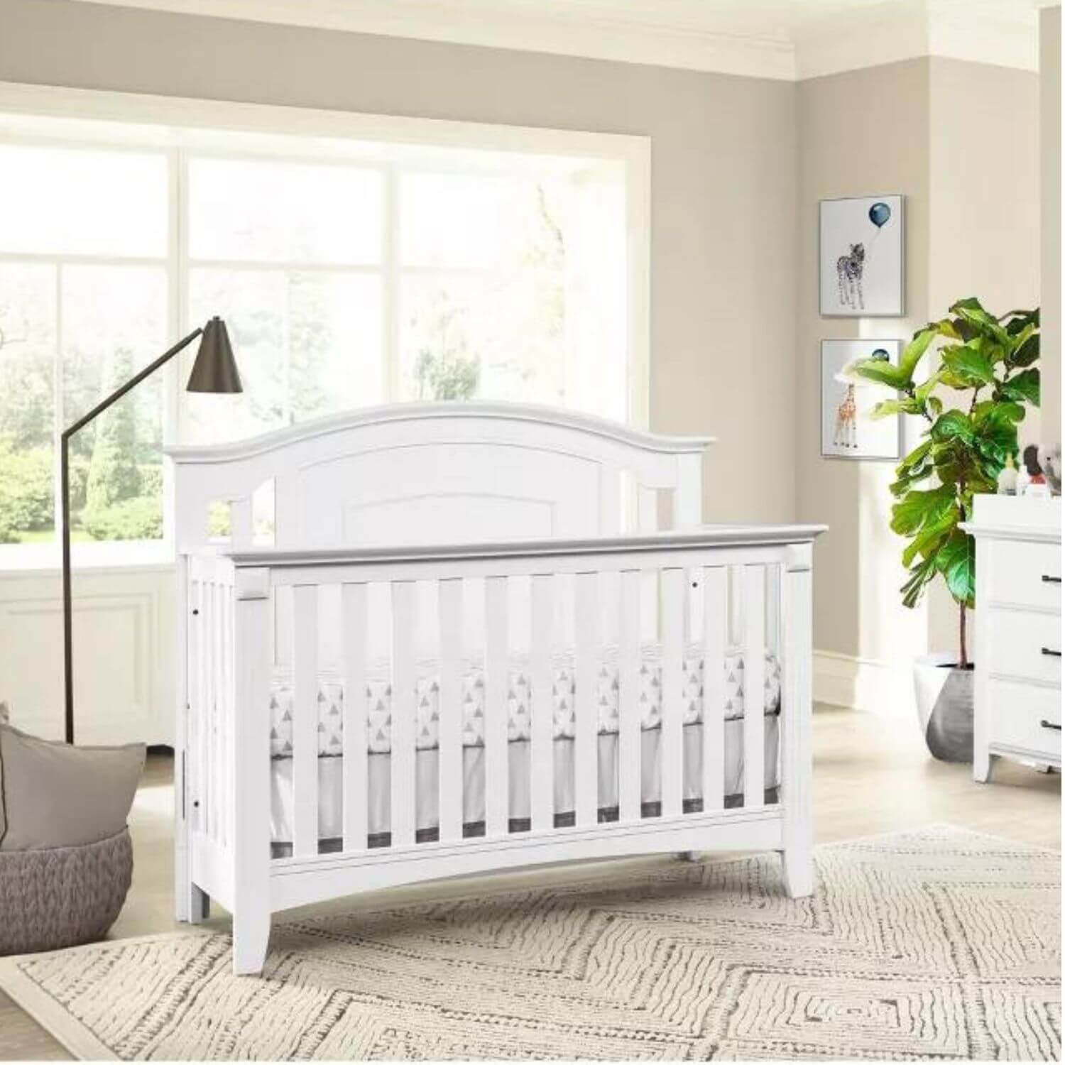 Oxford Baby Willowbrook 4-in-1 Convertible Crib | White