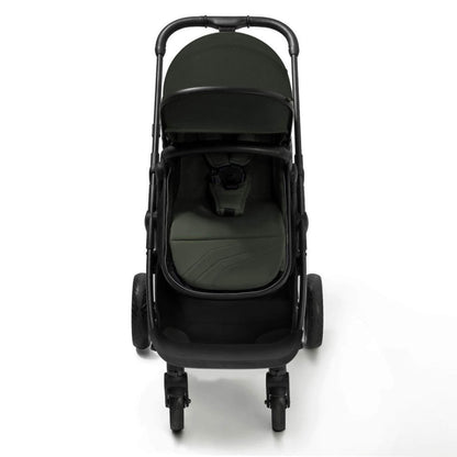 Front View of Mompush Wiz 2-in-1 Convertible Baby Stroller Forest
