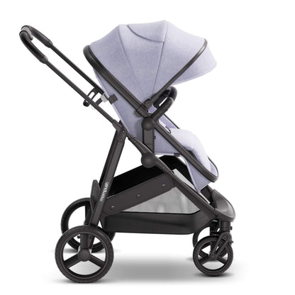 Side View of Mompush Wiz 2-in-1 Convertible Baby Stroller Lavender
