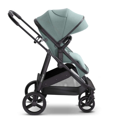 Side View of Mompush Wiz 2-in-1 Convertible Baby Stroller Khaki Sage