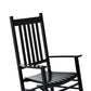 Outsunny Indoor/Outdoor Rocking Chair, Nusery Rocking Chair for Living Room or Bedroom, Slatted for Indoor, Backyard & Patio, Black