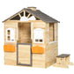 Detail of Outsunny Wooden Kids Playhouse Natural Wood