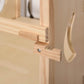 Detail of Qaba Wooden Kitchen Step Stool Natural Wood