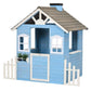 Outsunny Wooden Playhouse for Kids Blue