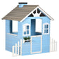 Outsunny Wooden Playhouse for Kids Blue