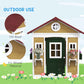 Outsunny Wooden Playhouse for Kids Beige