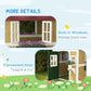 Details of Outsunny Wooden Playhouse for Kids Beige