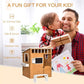 Outsunny Wooden Playhouse for Kids Light Brown