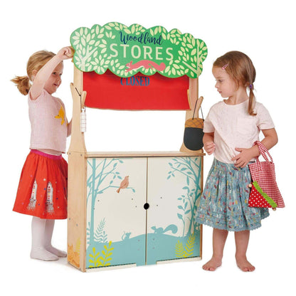 Children playing with Tender Leaf Woodland Stores and Theater