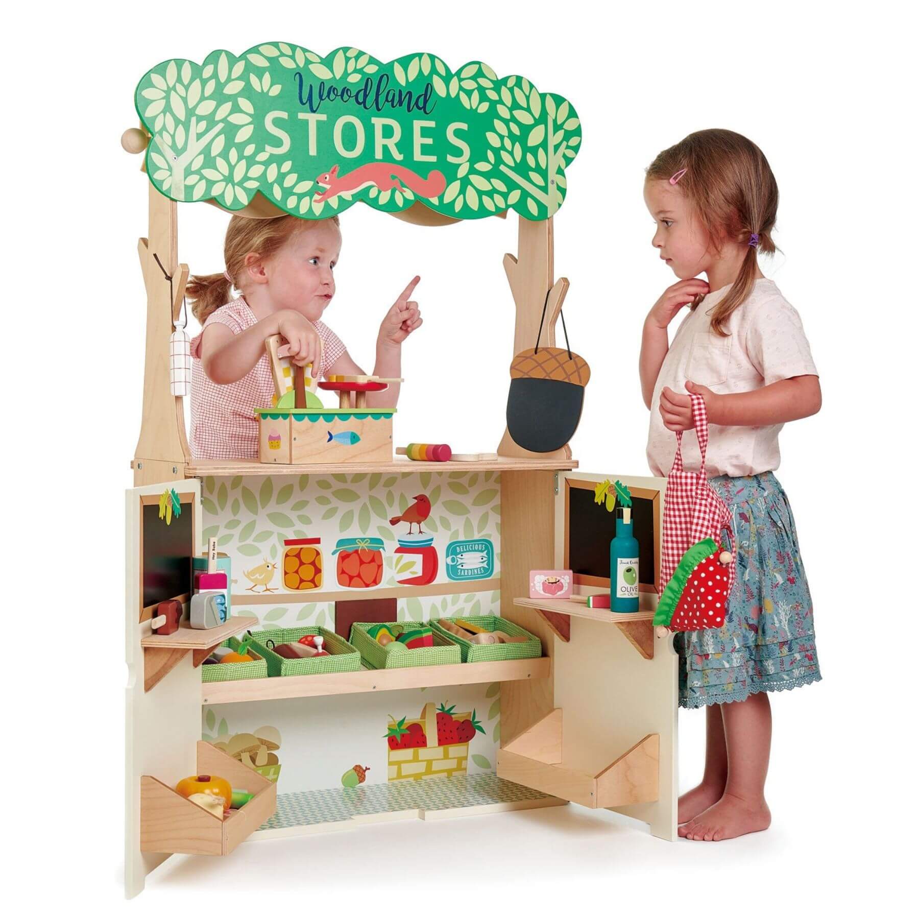 Children playing with Tender Leaf Woodland Stores and Theater