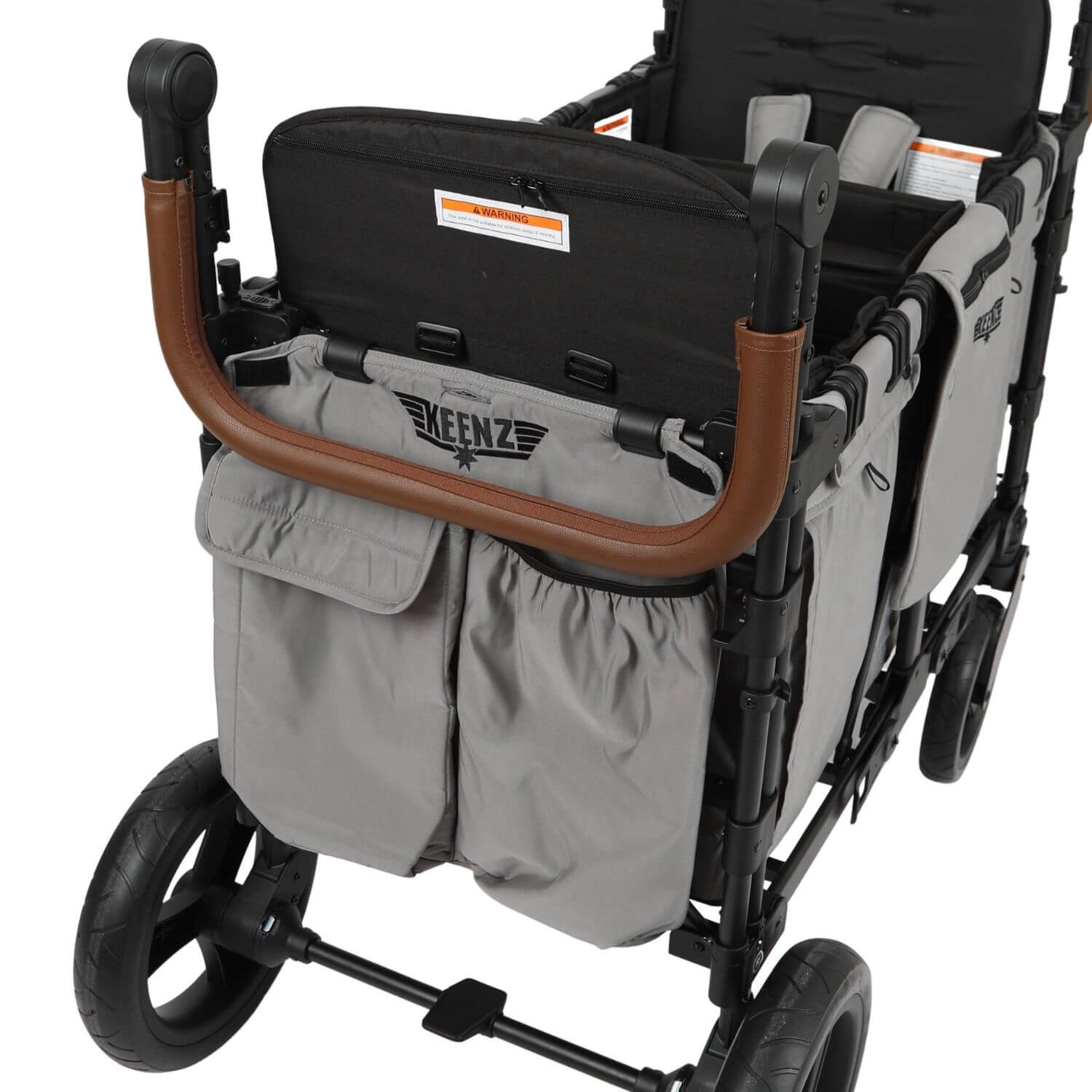 Front of Keenz XC - Luxury Comfort Stroller Wagon 2 Passenger Grey