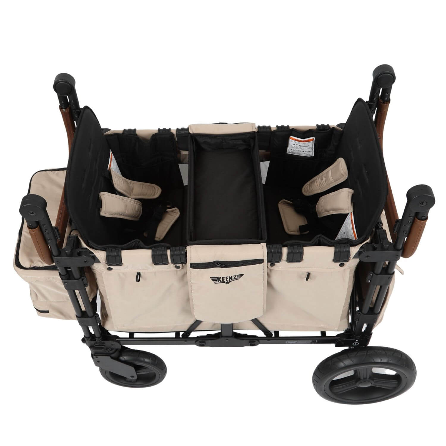 Topview of Keenz XC - Luxury Comfort Stroller Wagon 2 Passenger Mocha