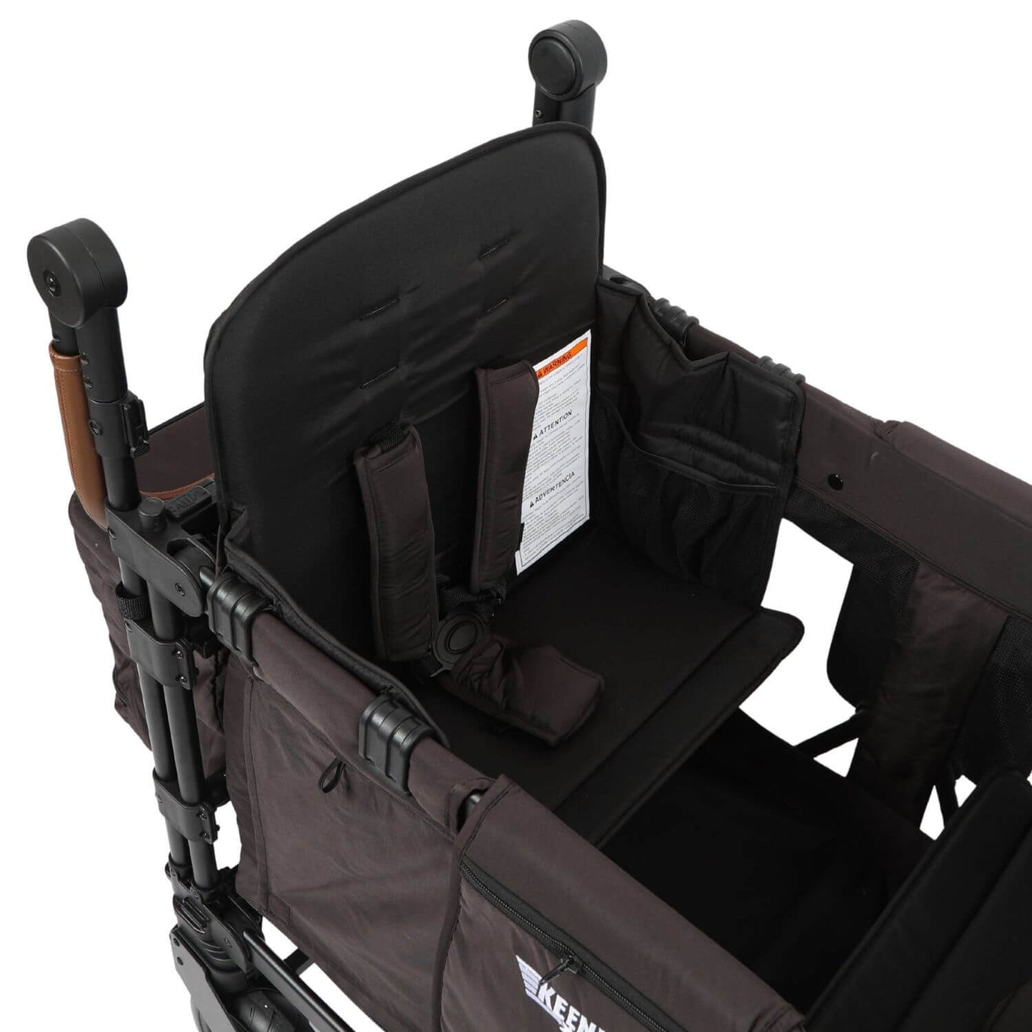 Interior of Keenz XC - Luxury Comfort Stroller Wagon 2 Passenger Black