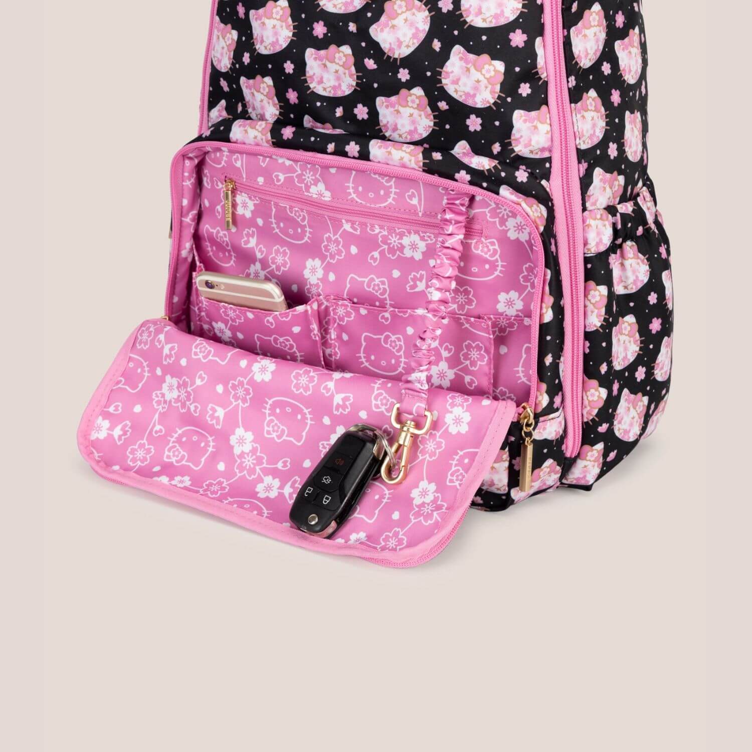 Cherry Blossoms Zealous Backpack with open pocket