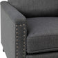 Flash Furniture Carson Transitional Style Push Back Recliner Chair - Pillow Back Recliner - Gray Fabric Upholstery - Accent Nail Trim