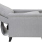 Flash Furniture Carson Transitional Style Push Back Recliner Chair - Pillow Back Recliner - Light Gray Fabric Upholstery - Accent Nail Trim